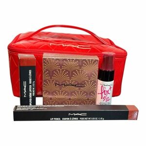 MAC Cosmetic Red Train Case Set